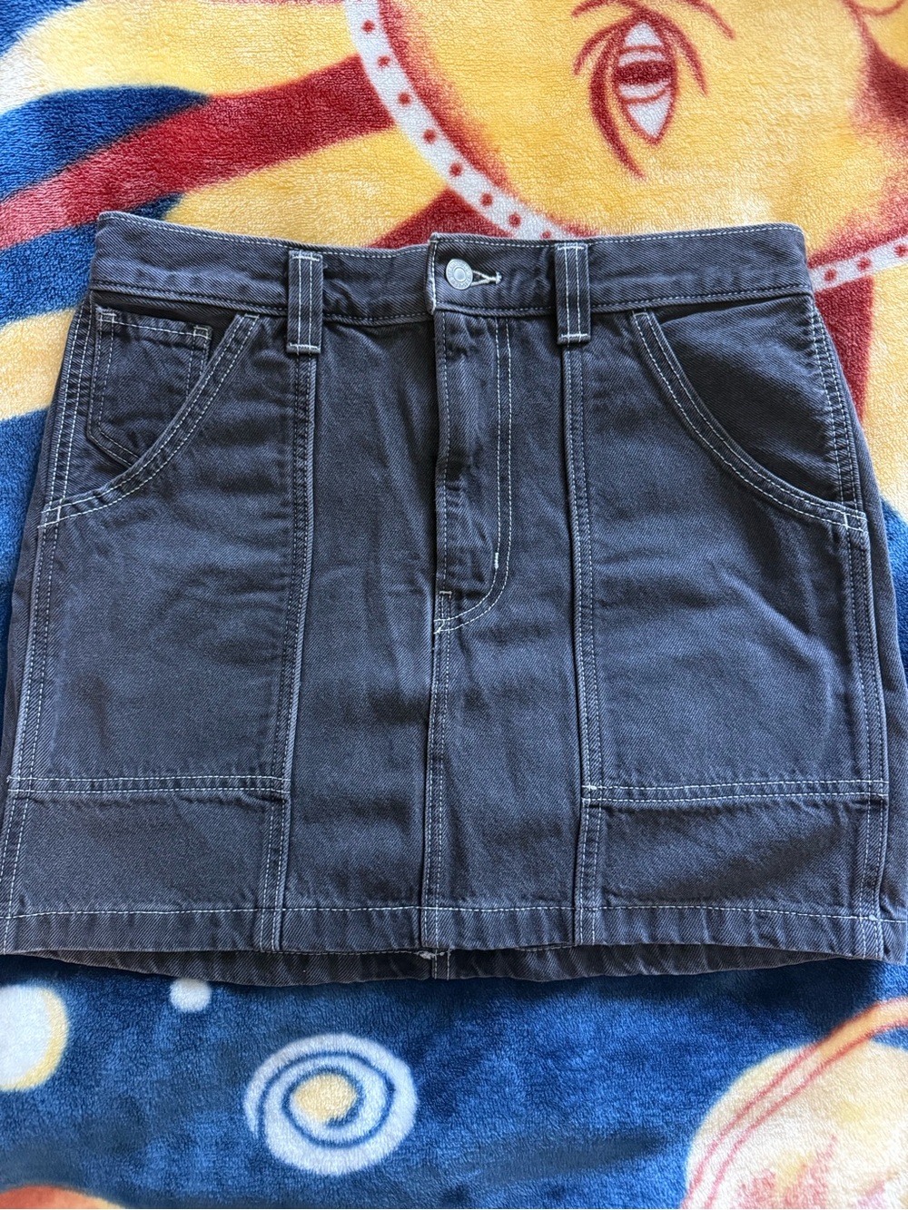 Levi’s Dark Gray, Denim carpenter style Mini Skirt
